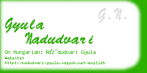 gyula nadudvari business card